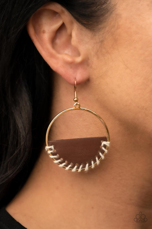 Lavishly Laid Back Brown Earrings