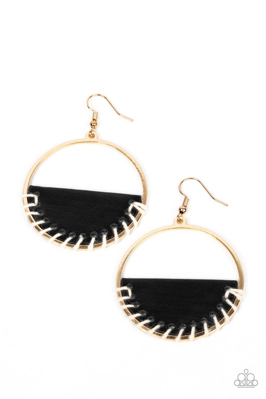 Lavishly Laid Back Black Earrings