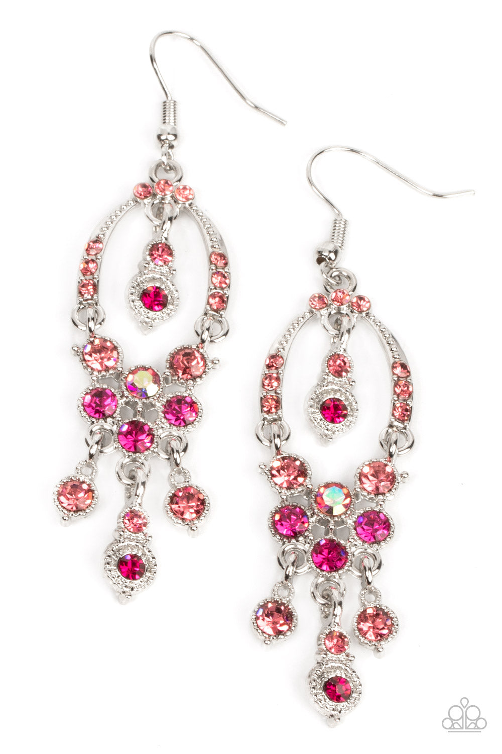 Sophisticated Starlet Pink Rhinestone Earrings