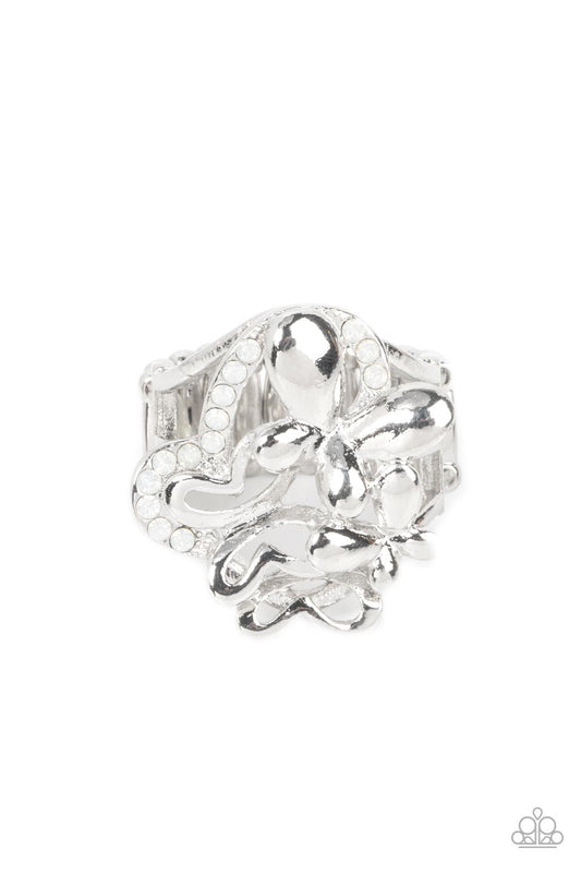 Fluttering Flashback Silver Butterfly Ring