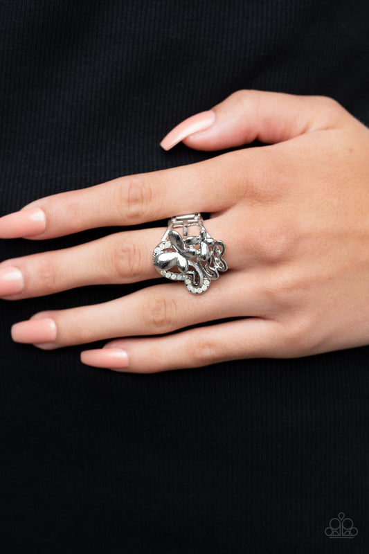 Fluttering Flashback Silver Butterfly Ring