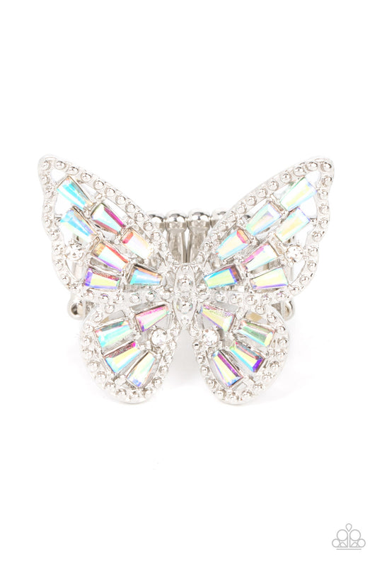 Bright-Eyed Butterfly Multi Iridescent Ring