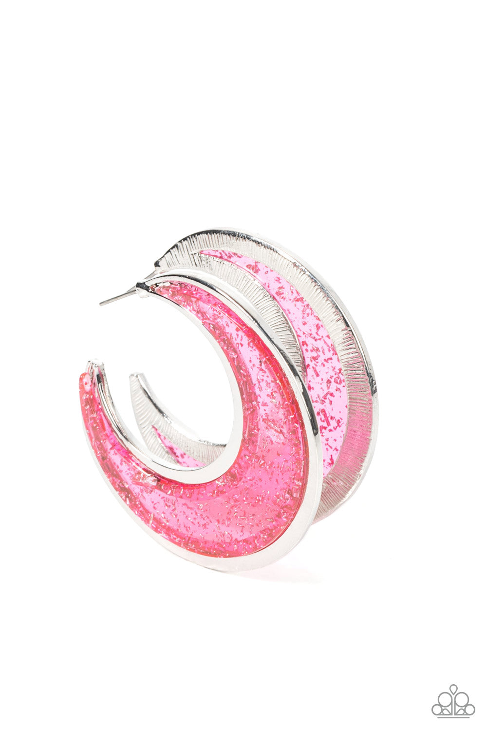 Charismatically Curvy Pink Hoops