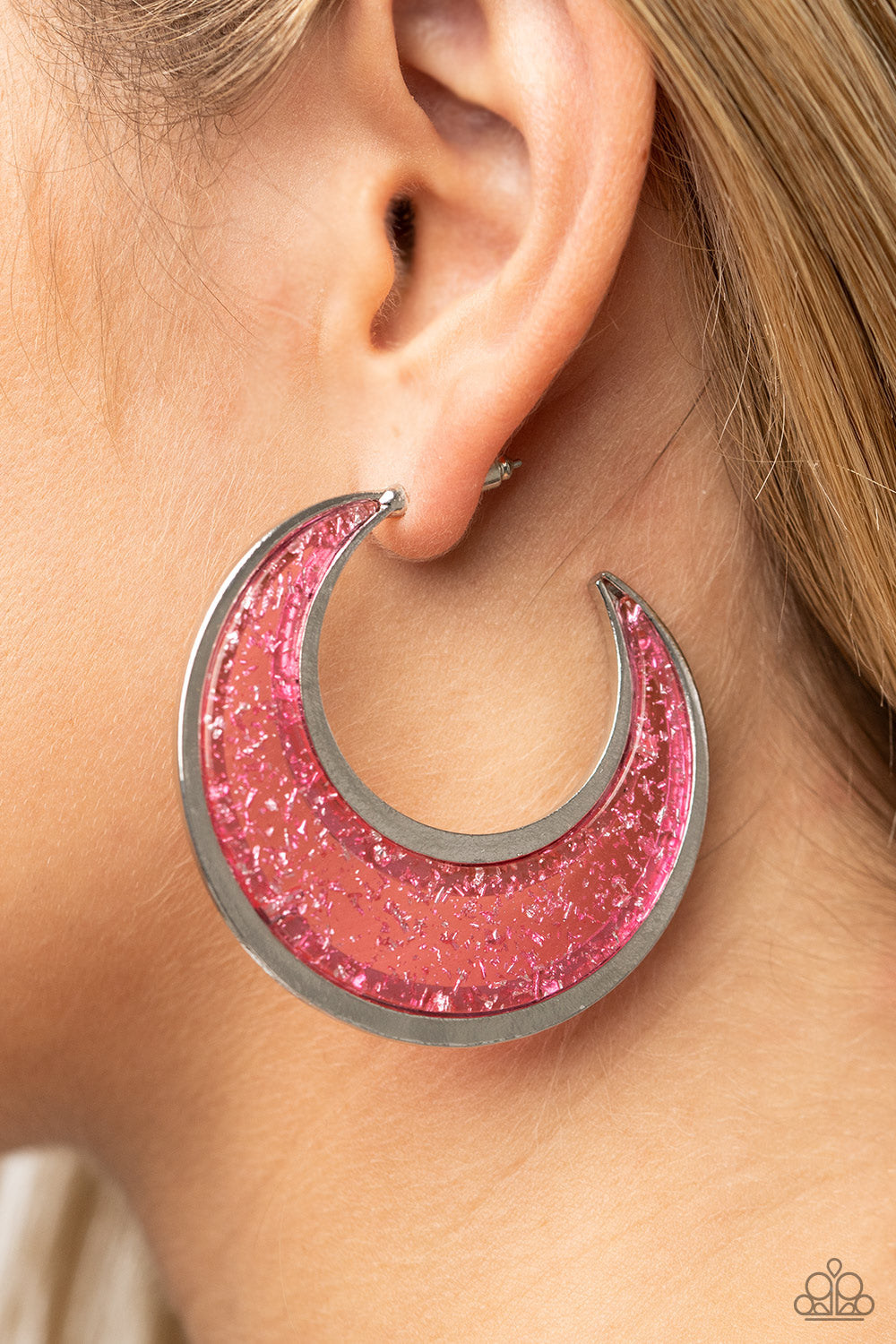 Charismatically Curvy Pink Hoops