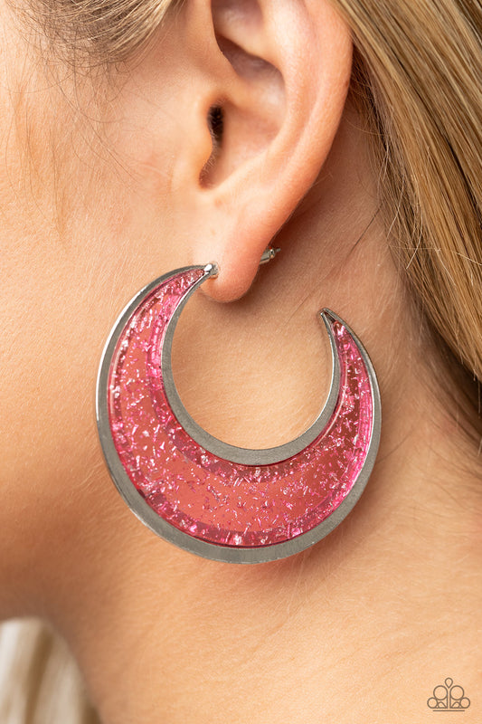 Charismatically Curvy Pink Hoops