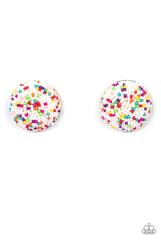 Kaleidoscope Sky White Multi Earrings