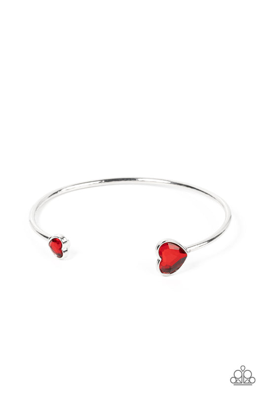 Unrequited Love Red Heart Cuff Bracelet