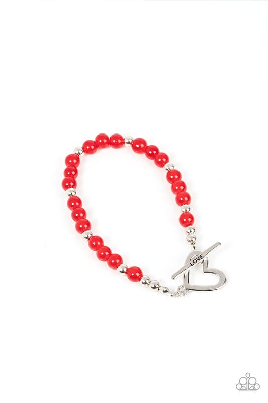 Following My Heart Red Heart Bracelet