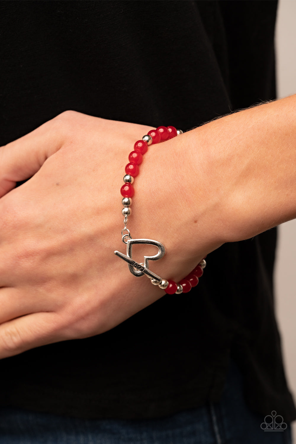 Following My Heart Red Heart Bracelet