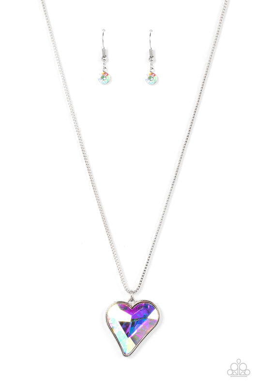 Lockdown My Heart Multi Iridescent Necklace