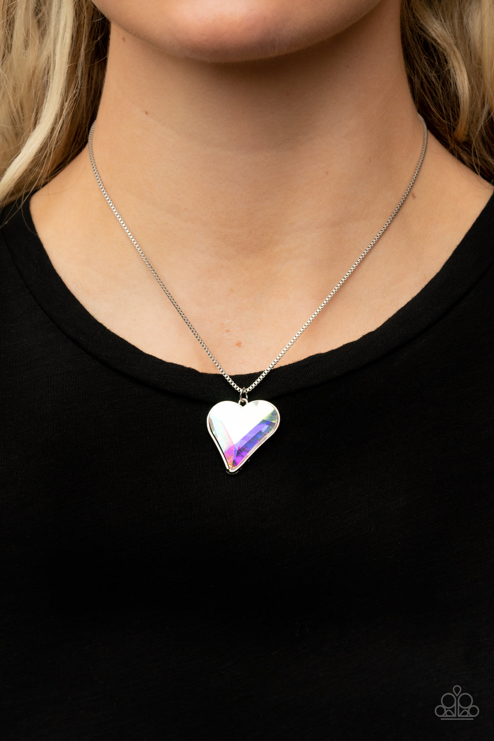 Lockdown My Heart Multi Iridescent Necklace