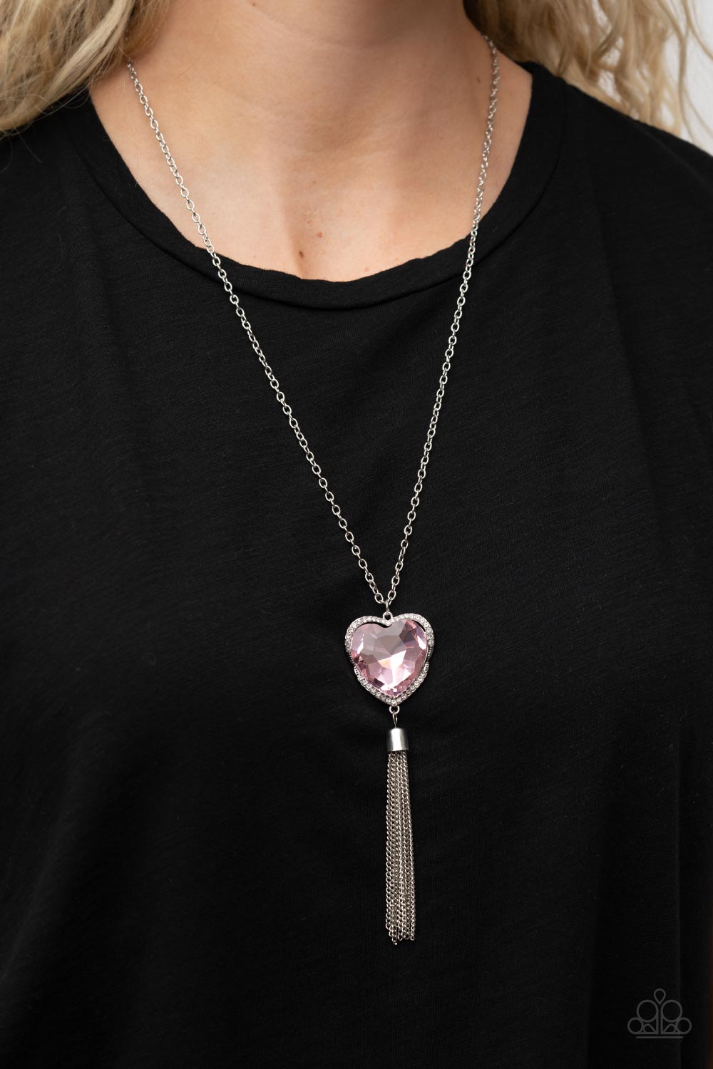 Finding My Forever Long Pink Heart Necklace