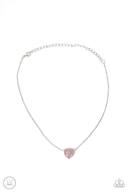 Twitterpated Twinkle Pink Heart Necklace