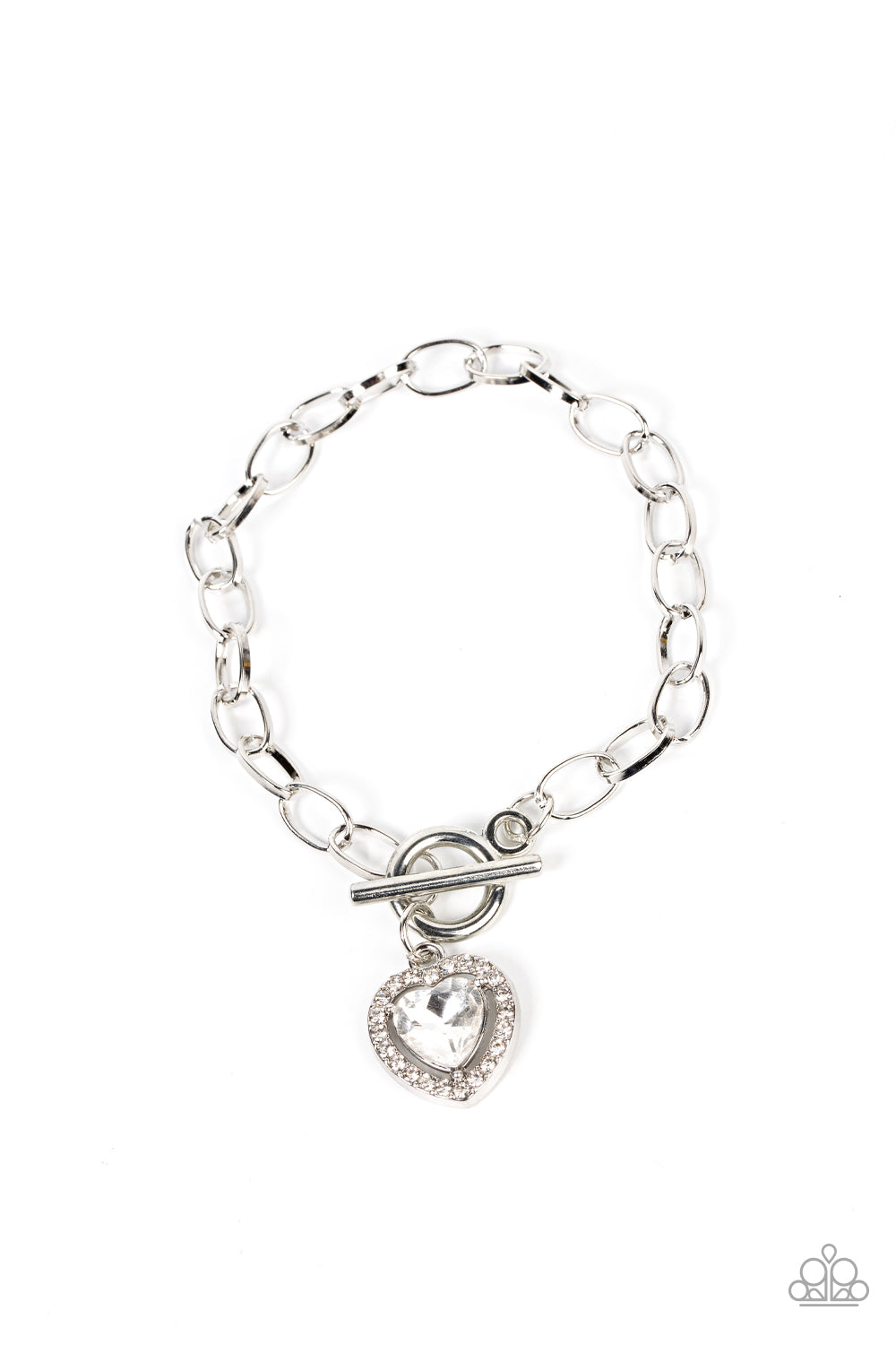 Till DAZZLE Do Us Part Silver Heart Bracelet