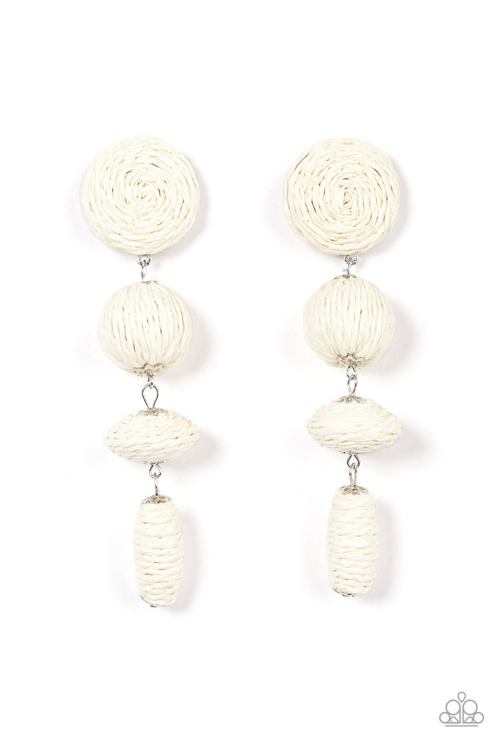 Twine Tango White Earrings