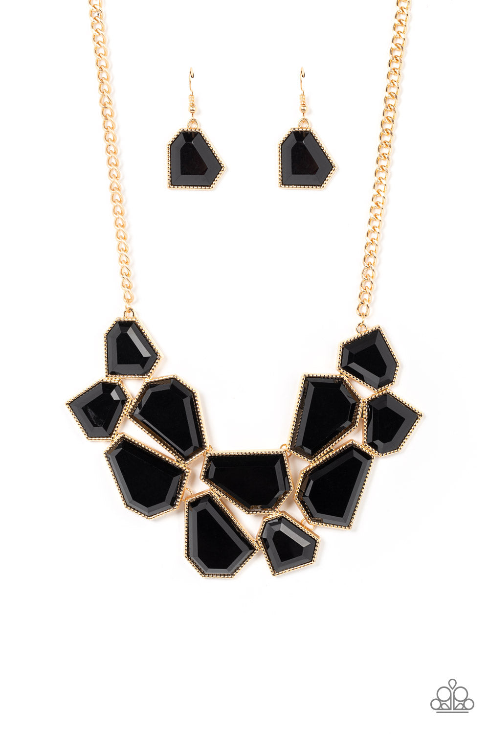 Double-DEFACED Gold Black Necklace