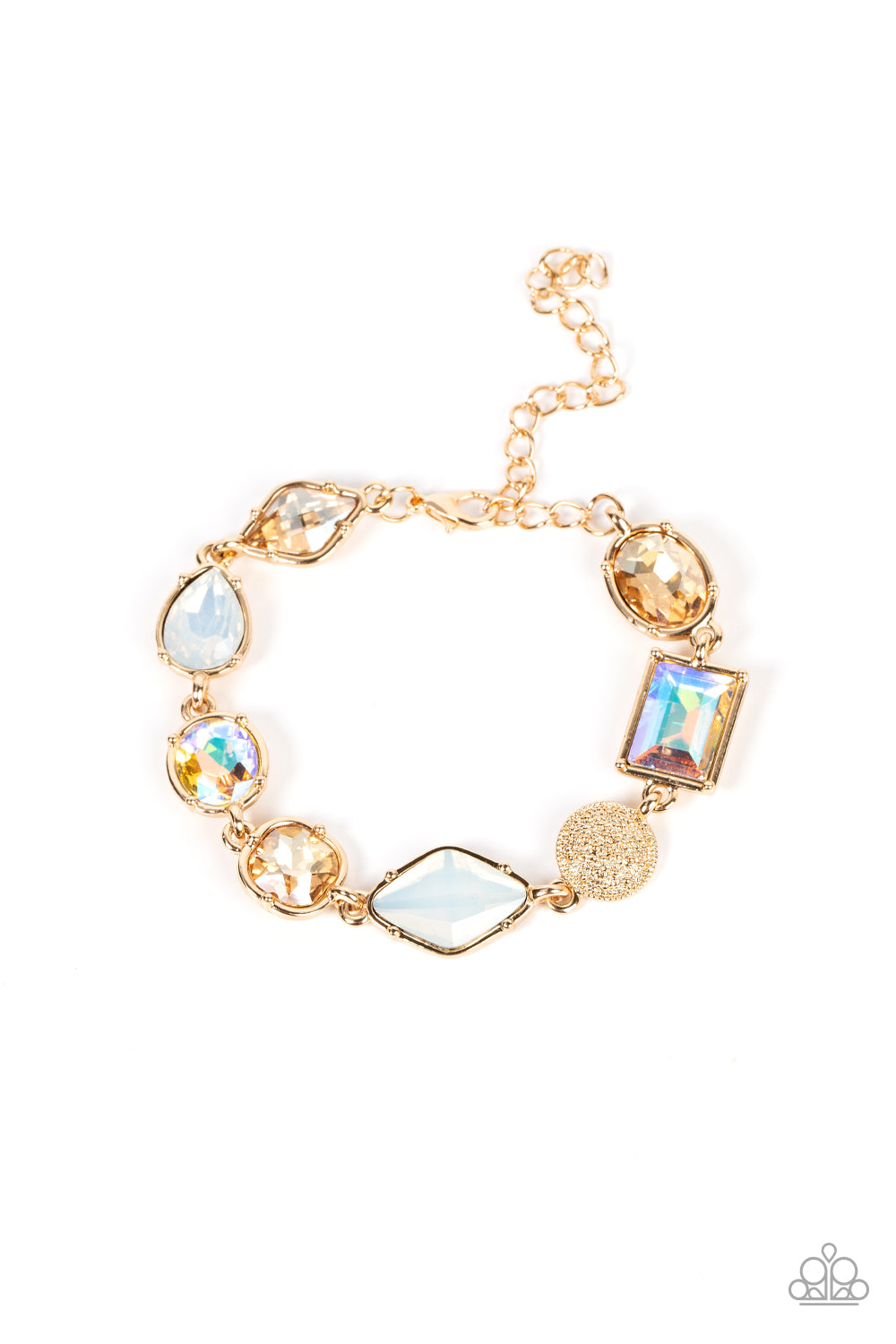 Jewelry Box Bauble Gold Iridescent Bracelet