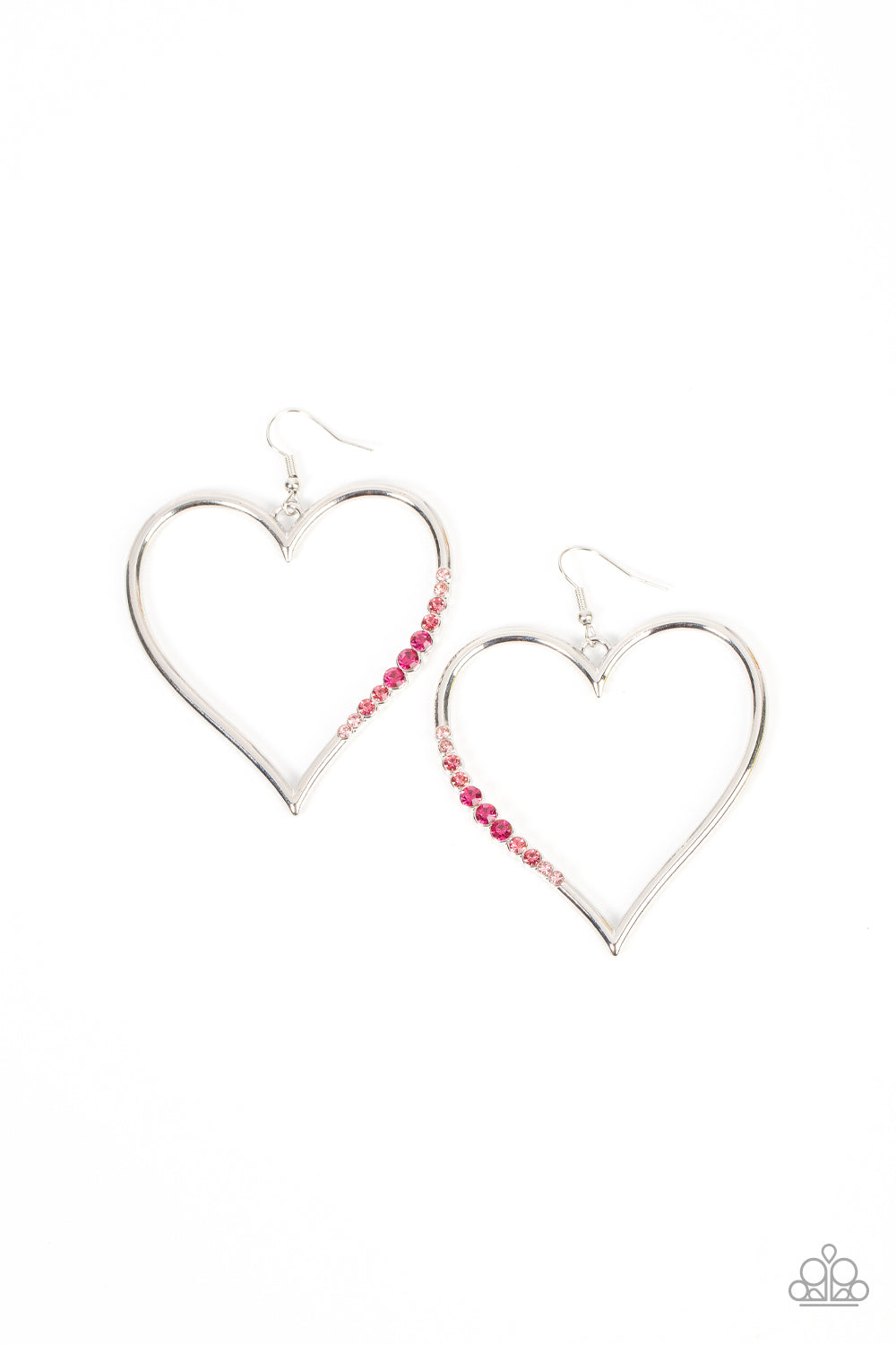 Bewitched Kiss Pink Multi Heart Earrings