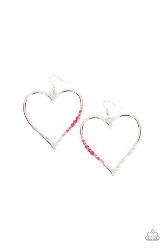 Bewitched Kiss Pink Multi Heart Earrings