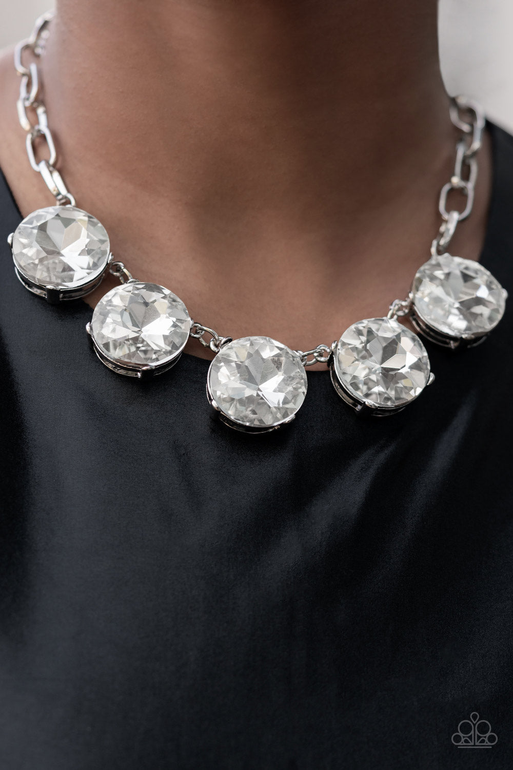 Limelight Luxury Silver Rhinestone Necklace