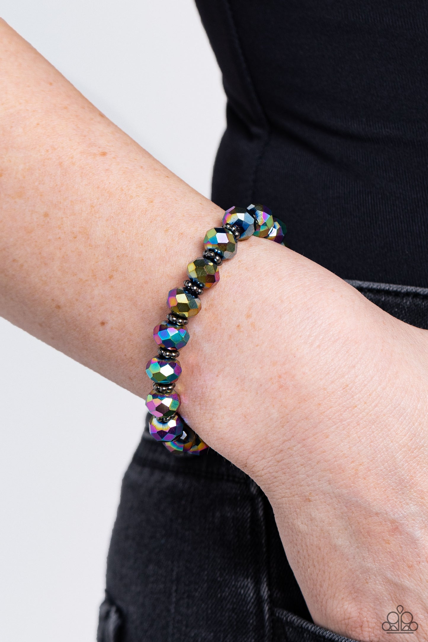 Shimmering Satisfaction Multi Oil Spill Bracelet