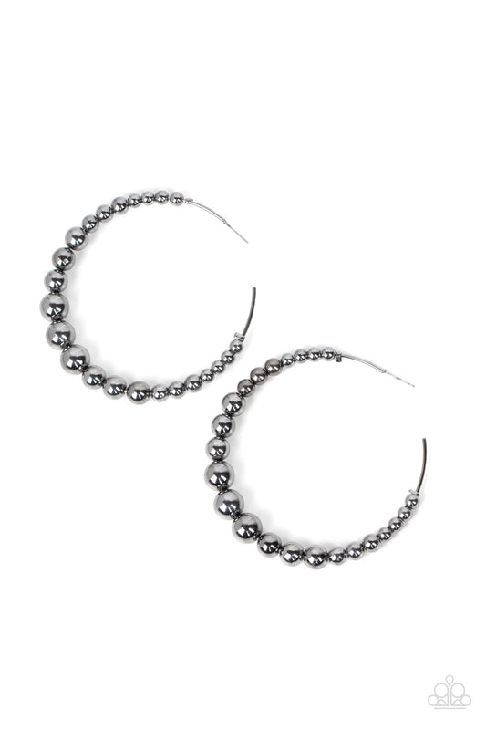 Show Off Your Curves Gunmetal Hoops