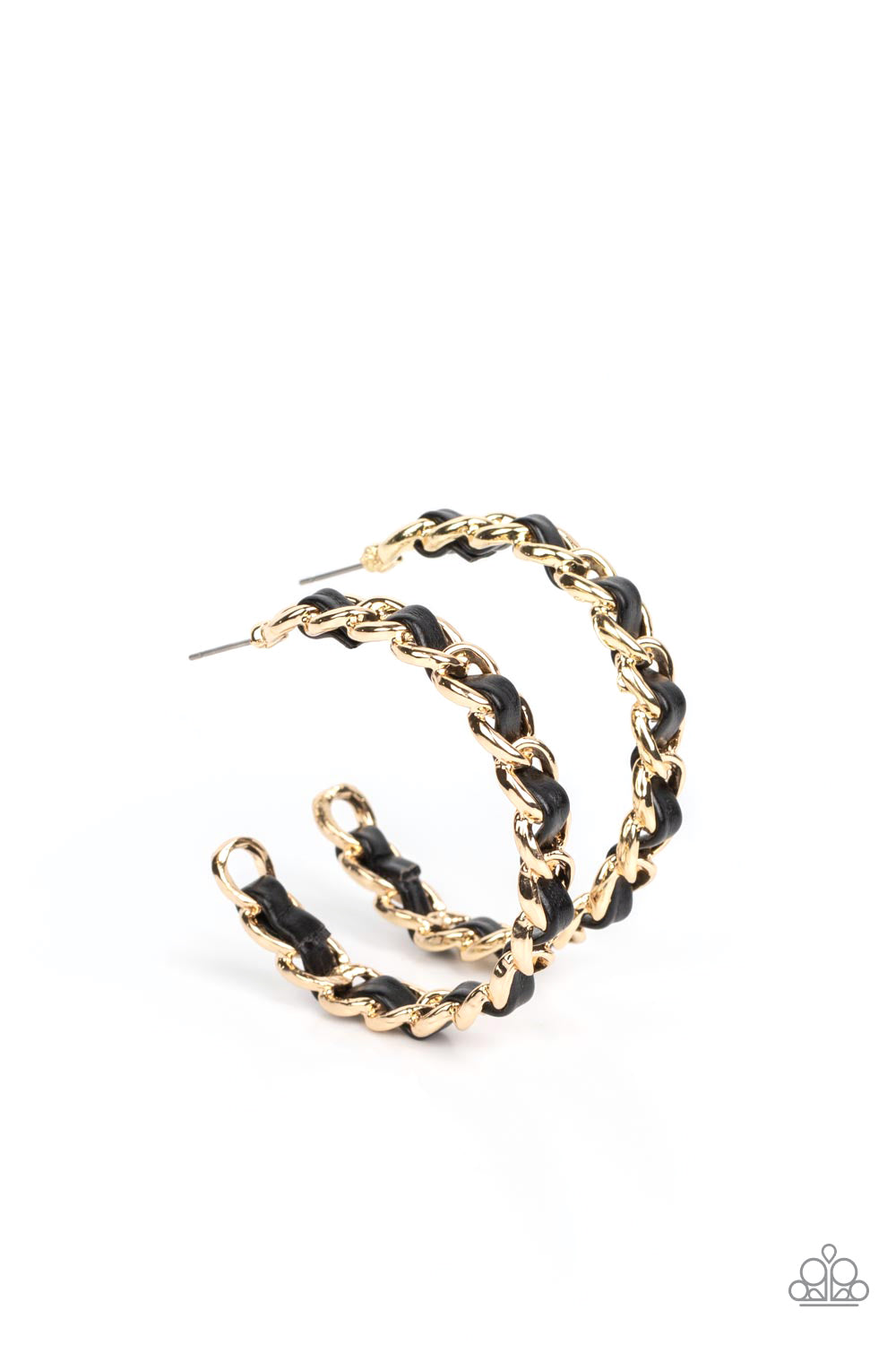 Industrial Incantation Gold Black Hoops