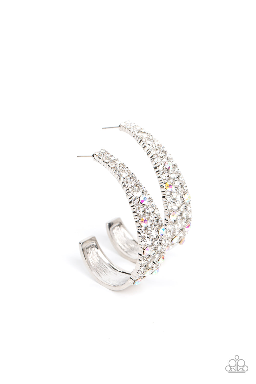 Cold as Ice Multi Iridescent Hoops