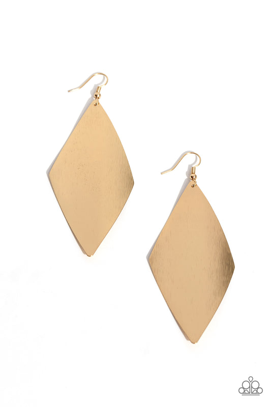 Retro Rally Gold Earrings