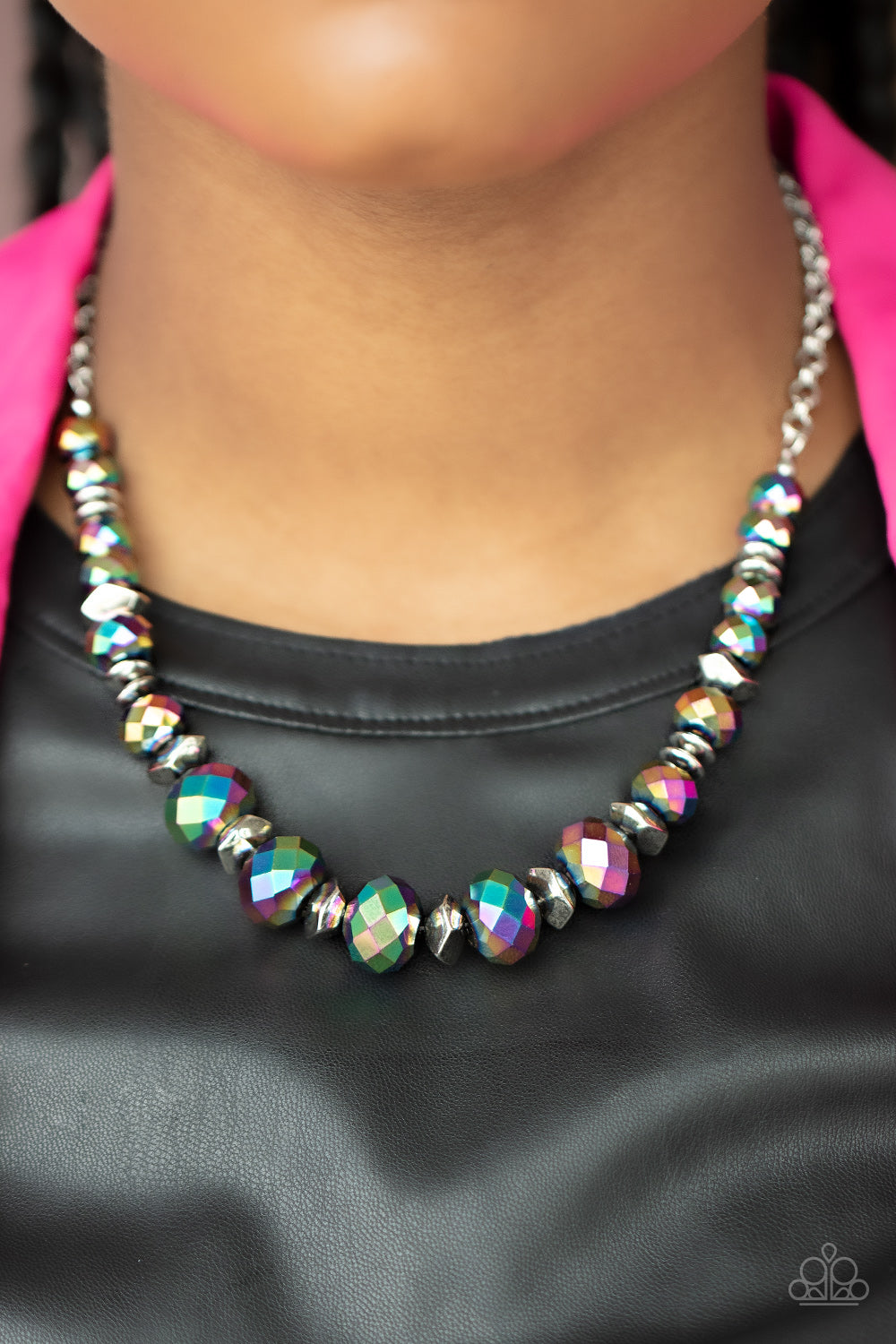 Cosmic Cadence Multi Oil Spill Necklace