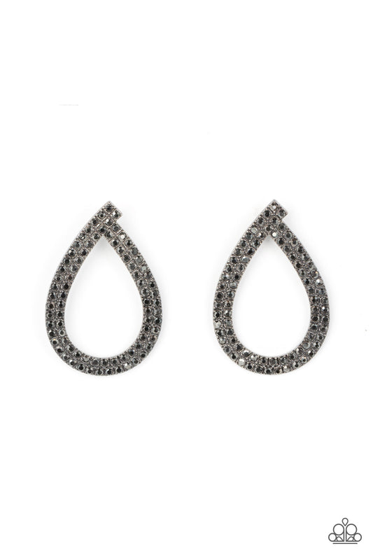 Diva Dust Gunmetal Post Earrings