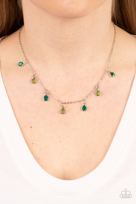 Carefree Charmer Green Necklace