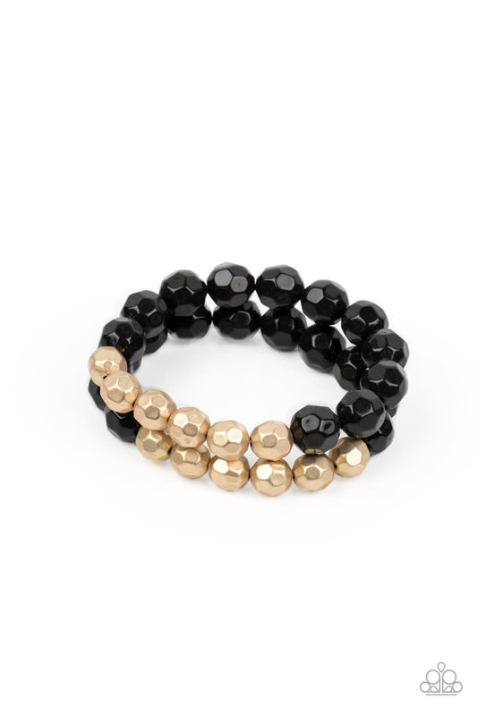 Grecian Glamour Black Gold Bracelets