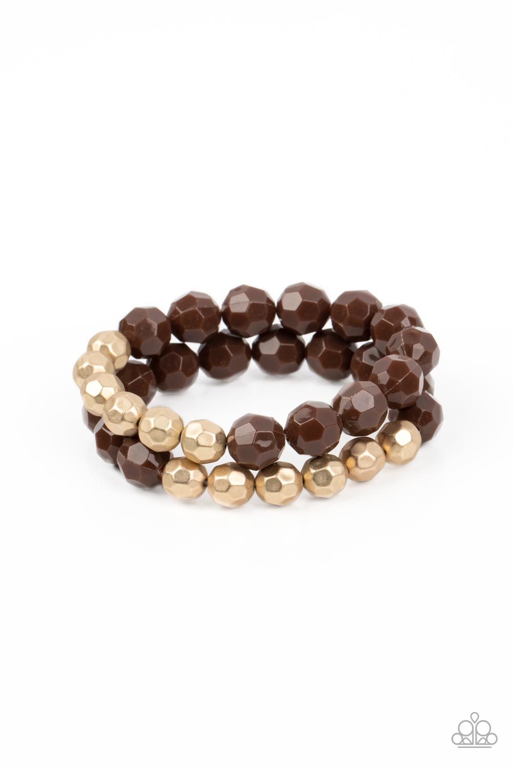 Grecian Glamour Brown Gold Bracelets