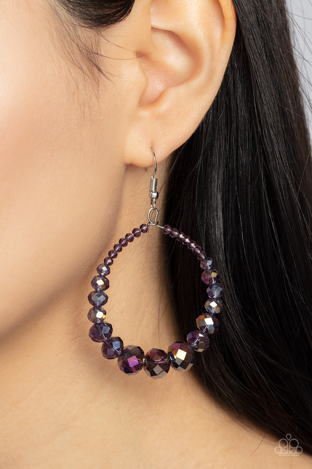 Astral Aesthetic Purple Oil Spill Earrings