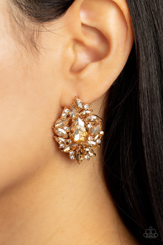 We All Scream for Ice QUEEN Gold Earrings