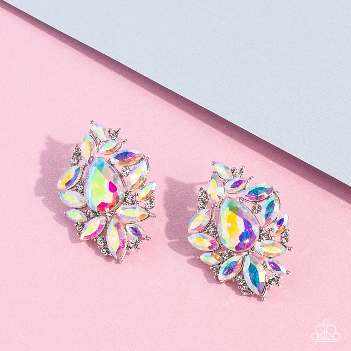 We All Scream for Ice QUEEN Multi Iridescent Post Earrings