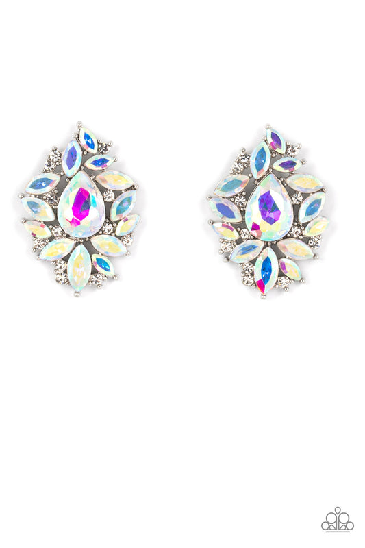 We All Scream for Ice QUEEN Multi Iridescent Post Earrings