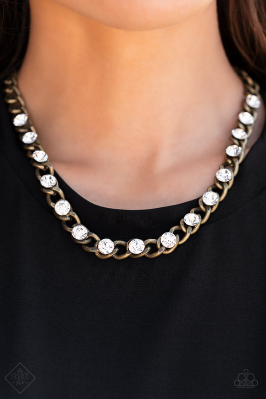 Major Moxie Brass Necklace