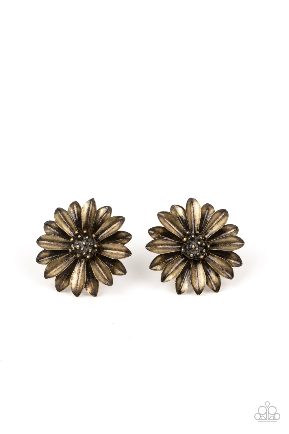 Daisy Dilemma Brass Post Earrings