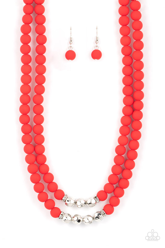 Summer Splash Red Necklace Set