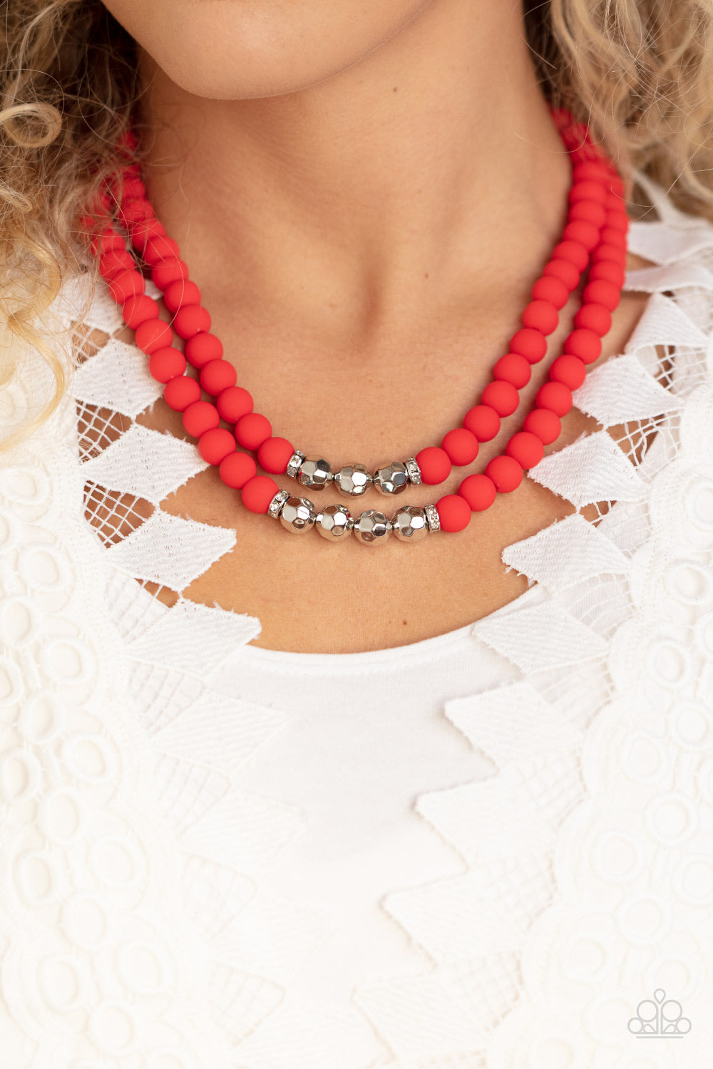 Summer Splash Red Necklace Set