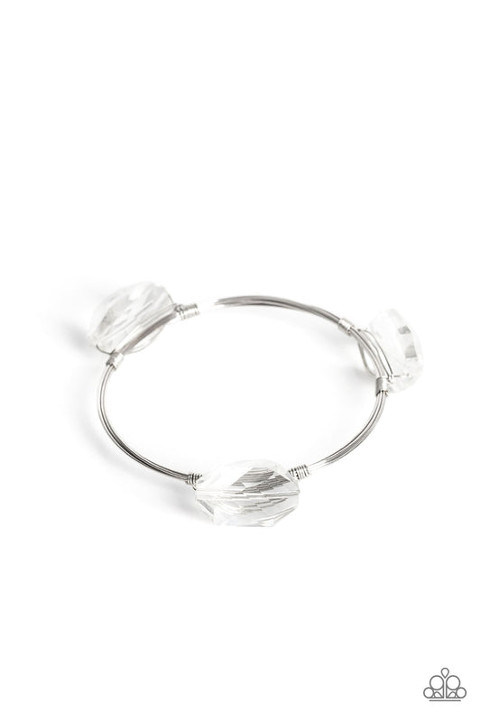 Galactic Getaway White Clear Bangle