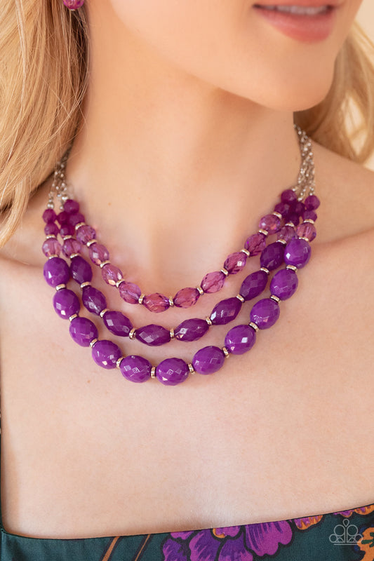 Tropical Hideaway Purple Necklace