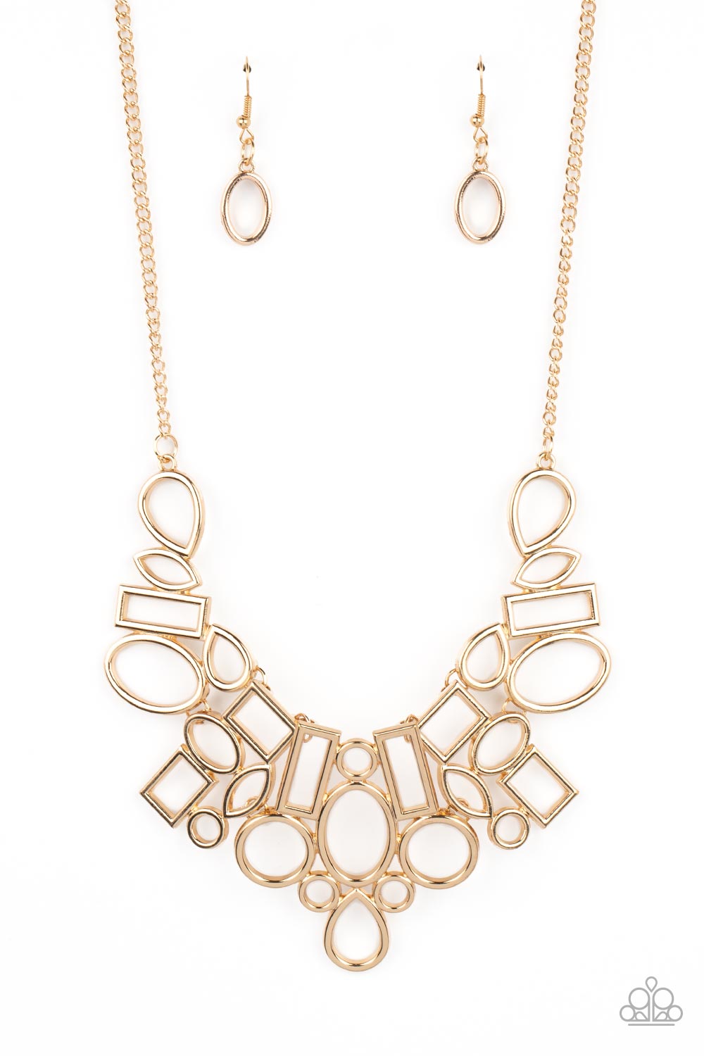 Geometric Grit Gold Necklace