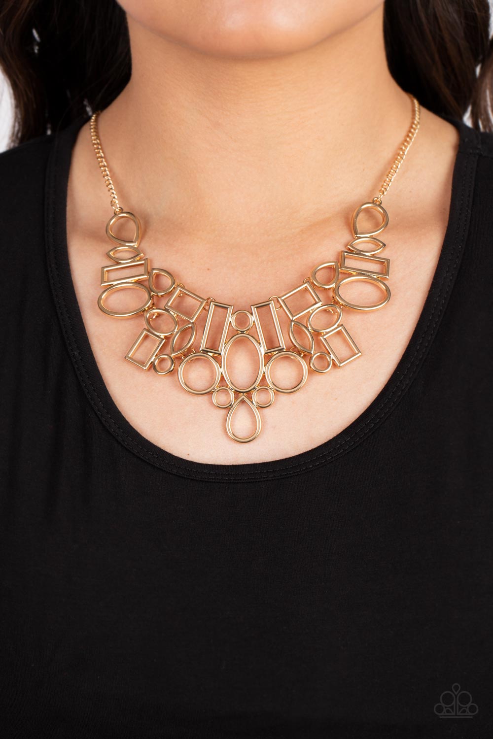 Geometric Grit Gold Necklace