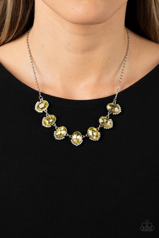 Unleash Your Sparkle Yellow Necklace