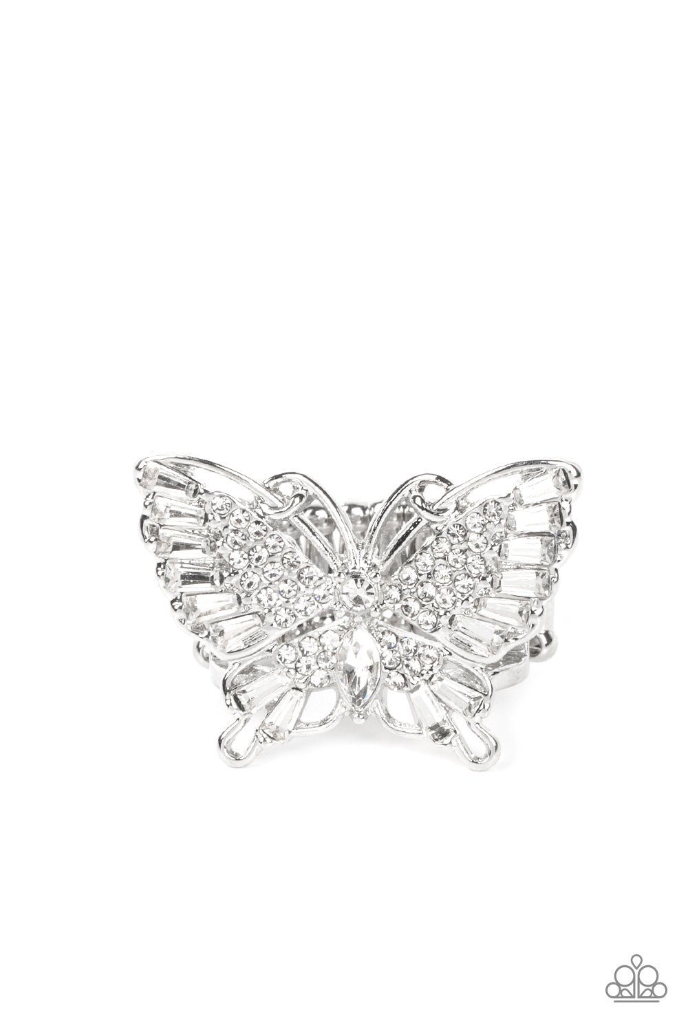 Fearless Flutter Silver Butterfly Ring