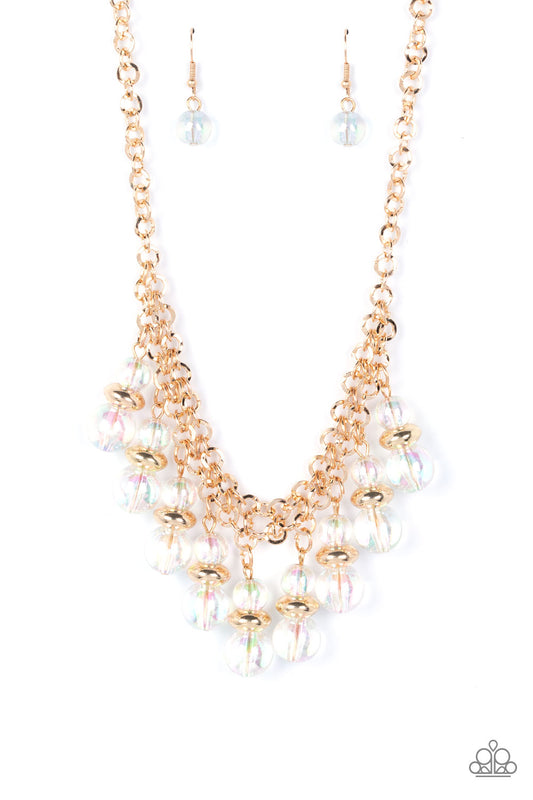 Deep Space Diva Gold Iridescent Necklace