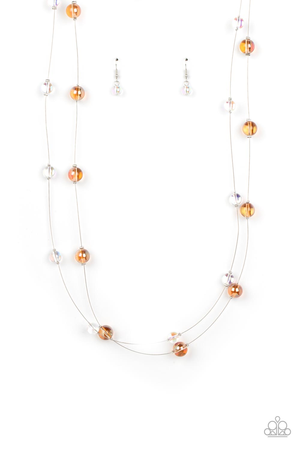 Interstellar Illusions Multi Orange Necklace